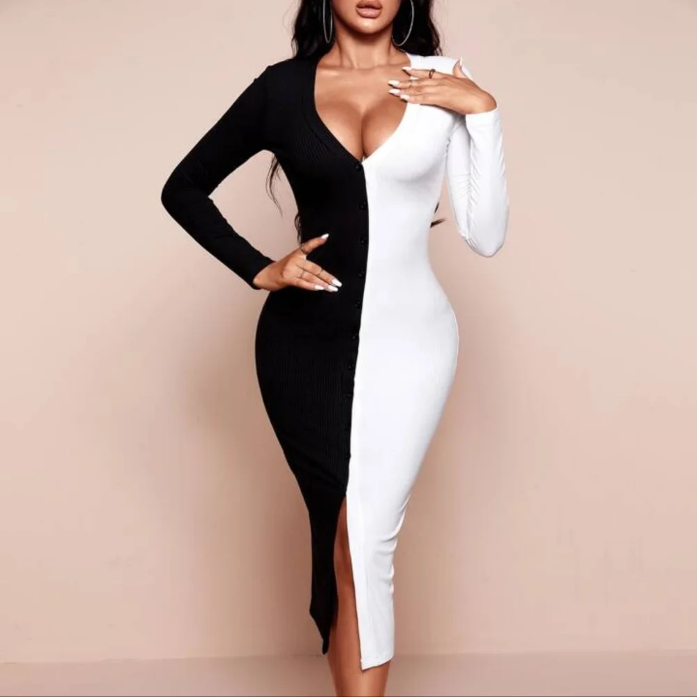 princess polly baby blue dress SHEIN SXY Solid Ruched Bodycon Dress main image 1